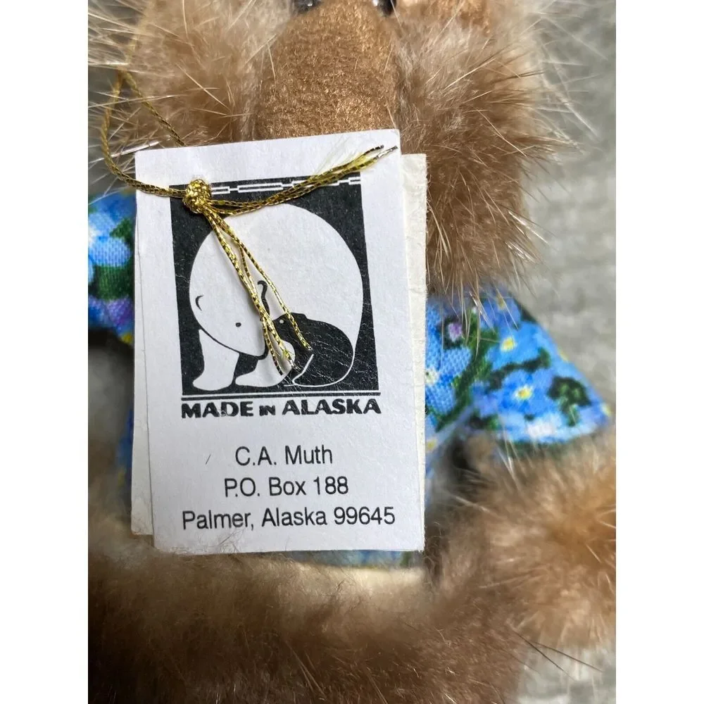 VINTAGE 4 1/2 INCH CLOTH DOLL C. A. MUTH ALASKA FUR TRIMMED‎ OUTFIT